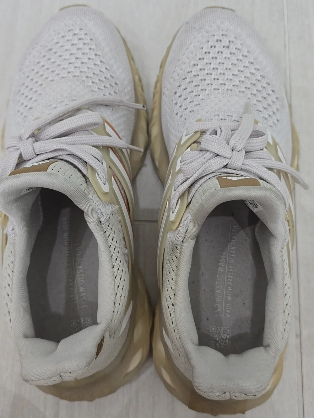 adidas Light Gray White Copper Women's Sneakers Ultraboost DNA Web Size 8